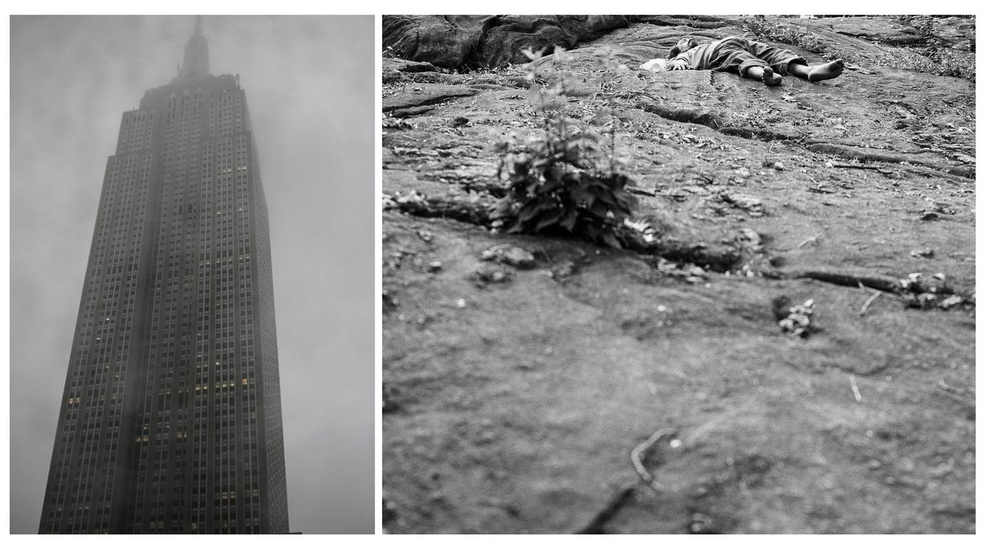 Če do zdaj niste spremljali kariere Toma Brejca, boste osupnili ob pogledu na njegovo spletno stran. Fotografiral je za največje svetovne revije in v objektiv ujel največje svetovne zvezde, od Benedicta Cumberbatcha do Samuela L. Jacksona. Avtor je serijo zasnoval tako, da je fotografije postavil drugo ob drugo v pare, s čimer je med njimi ustvaril mentalni dialog. Kontrast med razkošnostjo Empire State Buildinga in realnostjo brezdomca, ki leži v blatu, je presunljiv, vendar pa pri tem vsak posnetek ohrani svojo lepoto.  Foto: Tomo Brejc