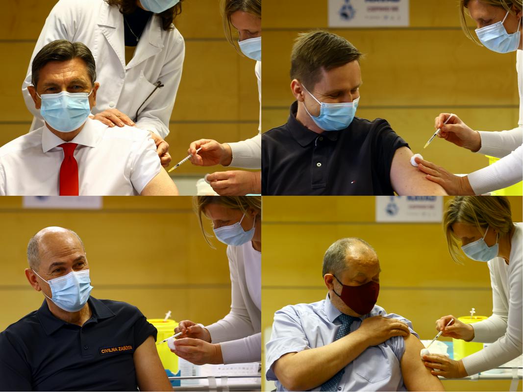 Cepljenje politikov. Foto: BoBo