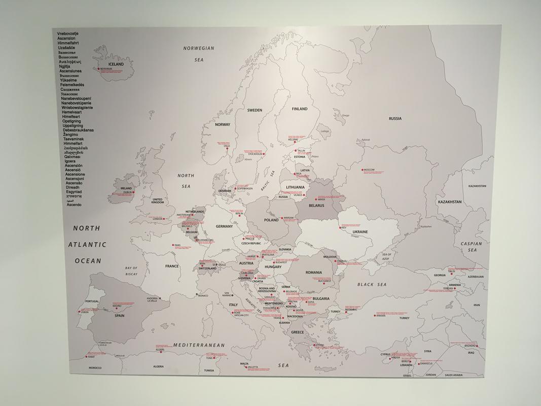 Zemljevid Vnebovzetje na razstavi v ArtKIT-u. Foto: ArtKIT