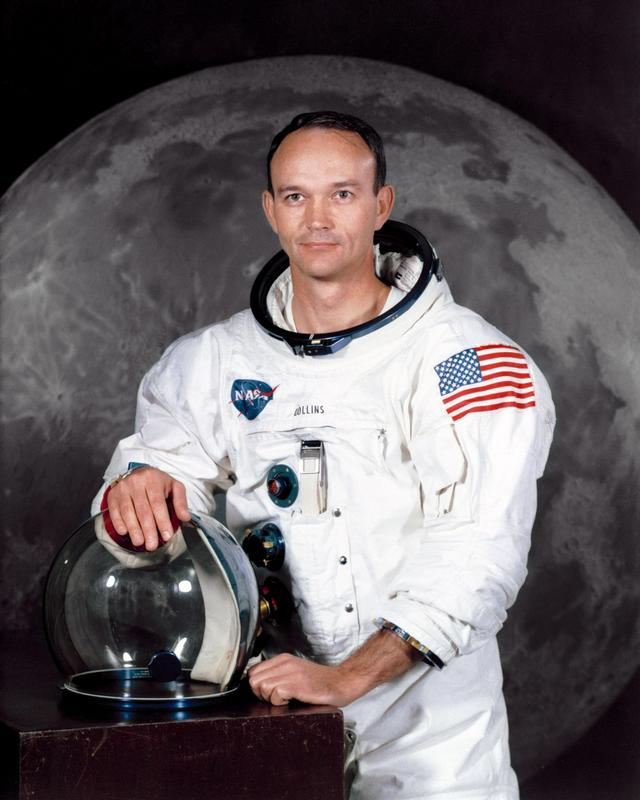 Collins pred odpravo Apollo 11. Foto: Nasa