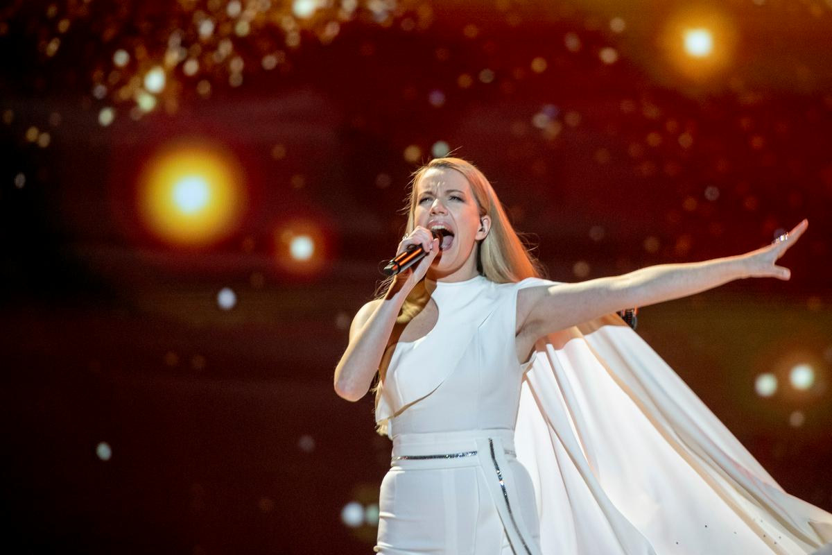 Ana Soklič nas je po lani odpovedani Pesmi Evrovizije na letošnji zastopala s pesmijo Amen. Foto: Andres Putting (EBU)