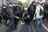 PU Ljubljana o petkovem protestu: Policisti so bili v postopkih korektni in strokovni