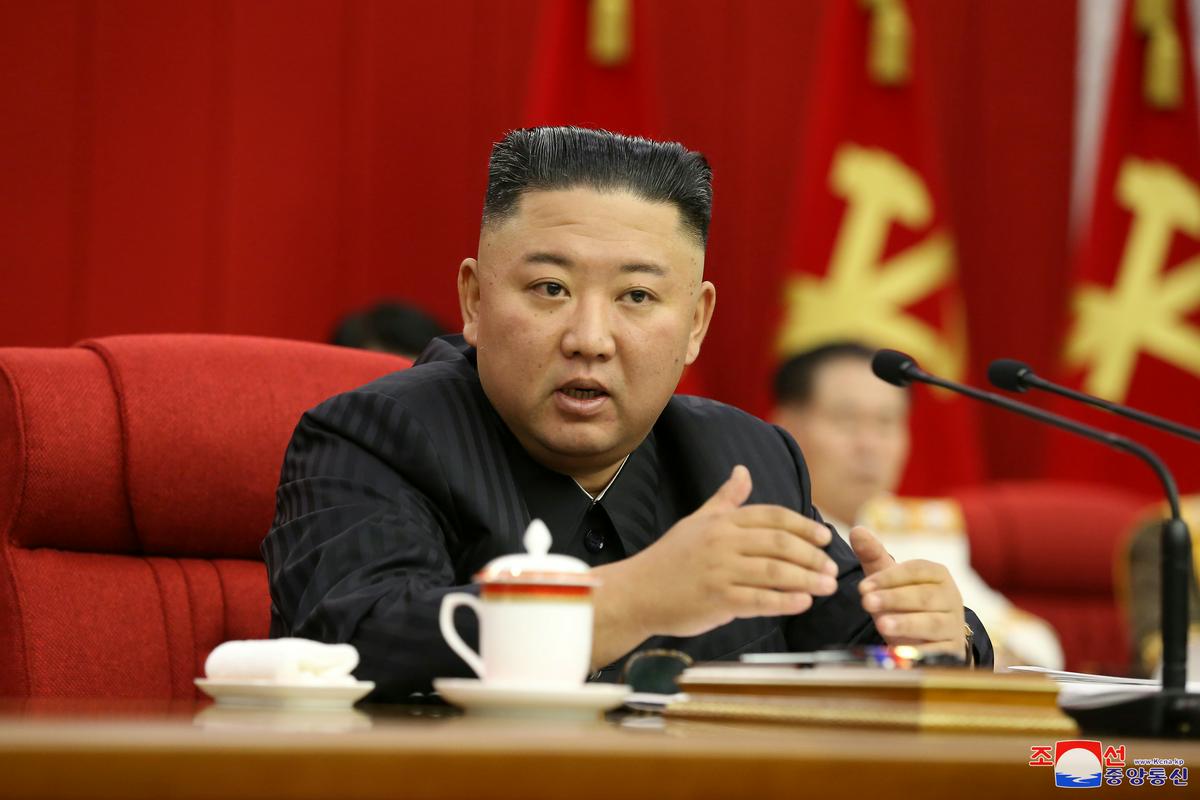 Kim Džong Un na tridnevnem srečanju voditeljev delavske stranke. Foto: Reuters