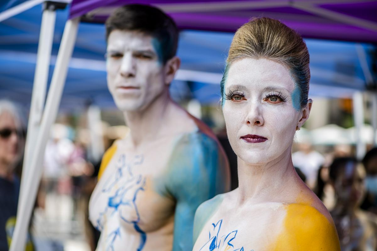 373 Nyc Bodypainting Day Stock Photos And High-res