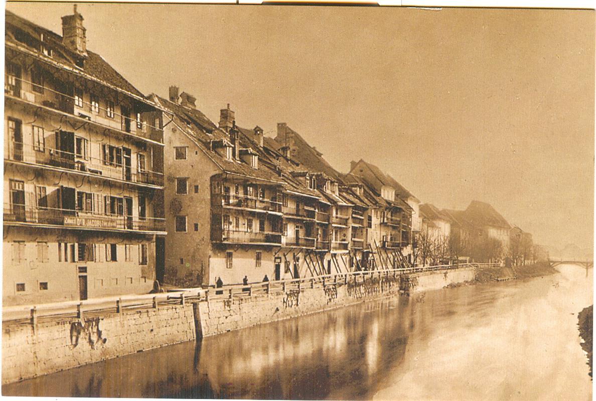 Cankarjevo nabrežje po Ljubljanskem potresu 1895. Foto: Arhiv avtorja