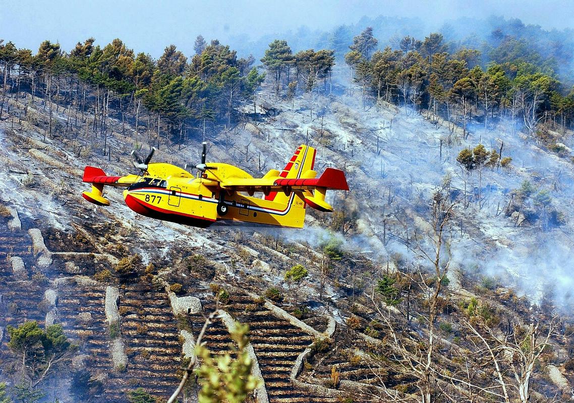 Gašenje požara na Hvaru leta 2003. Foto: EPA