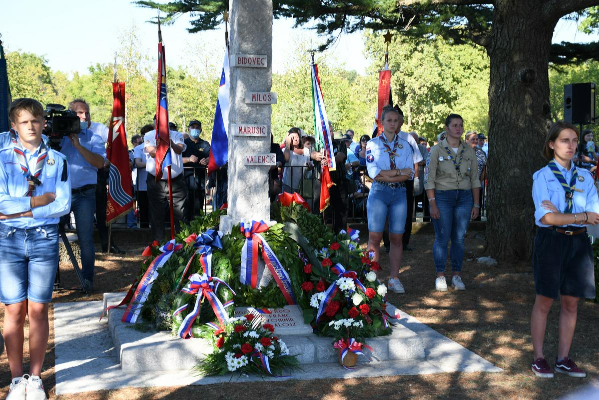 Spomenik bazoviškim junakom, ki veljajo za simbol upora proti fašizmu. Foto: Urad vlade RS za zamejce po svetu