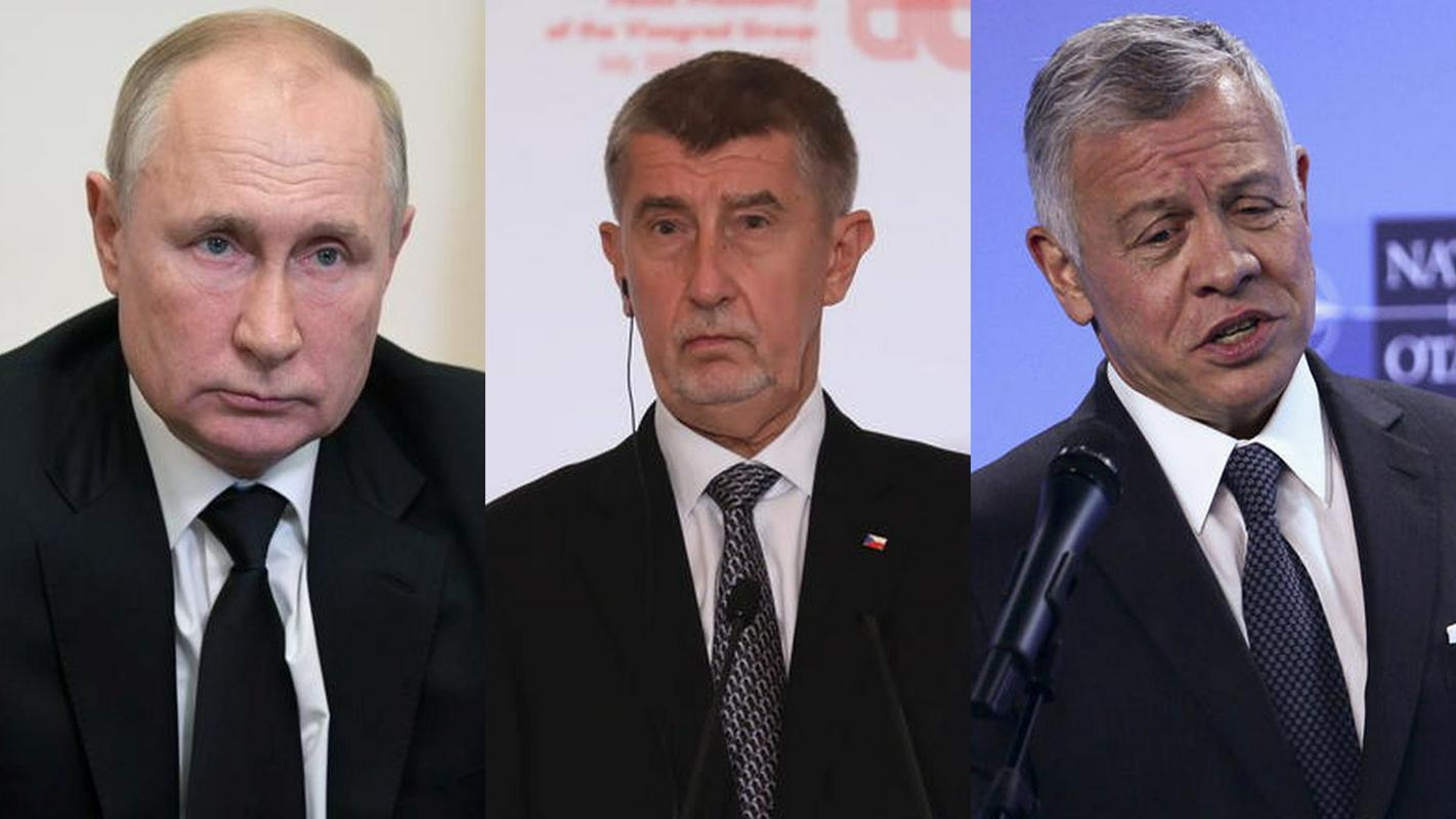 Dokumenti so razkrili skrivnosti Putina (levo), Babiša (v sredini) in kralja Abdulaha. Foto: EPA