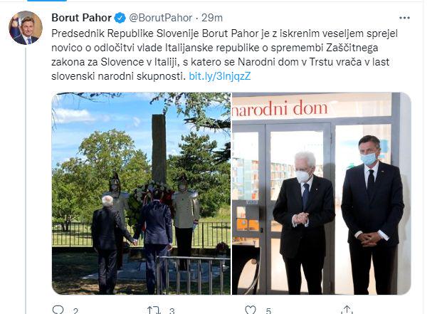 Foto: Twitter/Borut Pahor