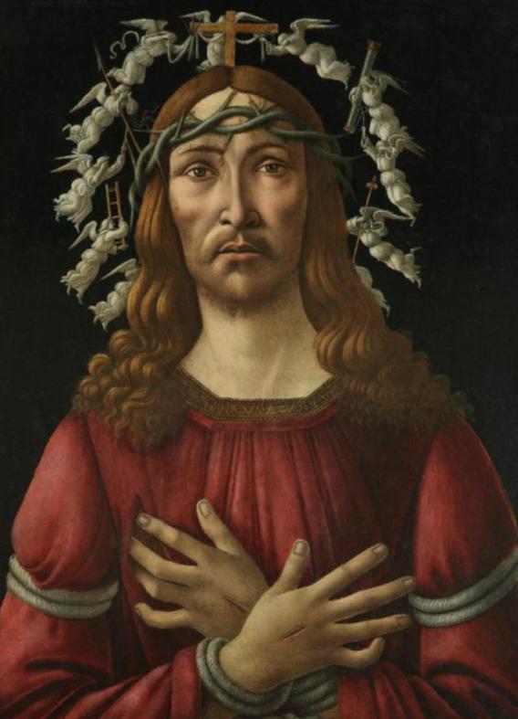Sliko Mož bolečin je Botticelli naslikal konec 15. ali na začetku 16. stoletja. Foto: Sotheby's