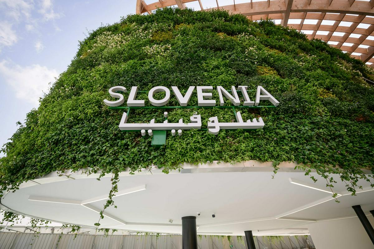 Slovenski paviljon na Expu 2020 je ob dnevu EU-ja v središču pozornosti. Foto: Facebook Slovenia at Expo