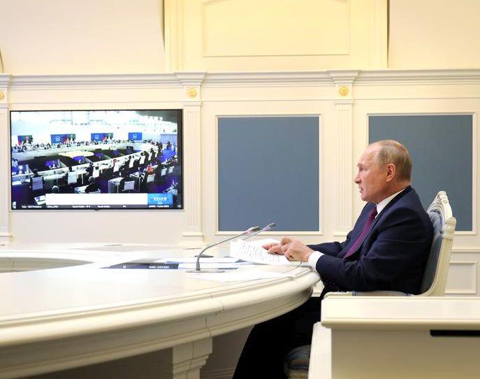 Nagovor Putina. Foto: EPA