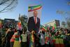 Privrženci etiopske vlade na shodu proti TPLF-ju in tujim državam