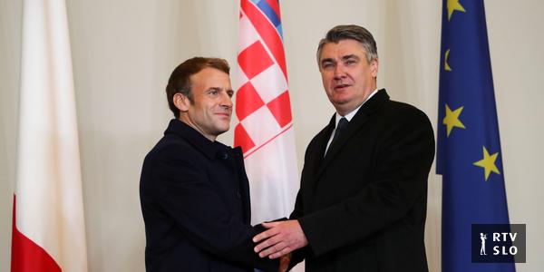 Macron podprl hrvaško članstvo v schengenskem območju