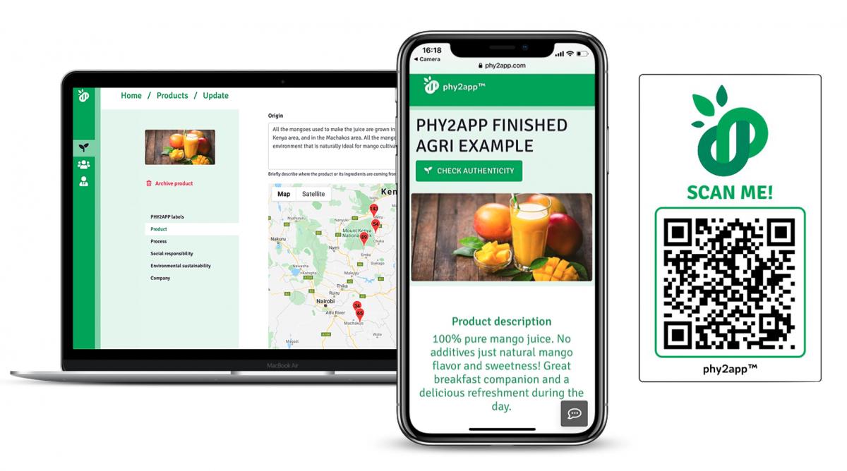 Aplikacija phy2app je namenjena pridelovalcem in kupcem, ki z njeno pomočjo dobijo vpogled v transparenost izdelkov. Foto: Anteja Africa