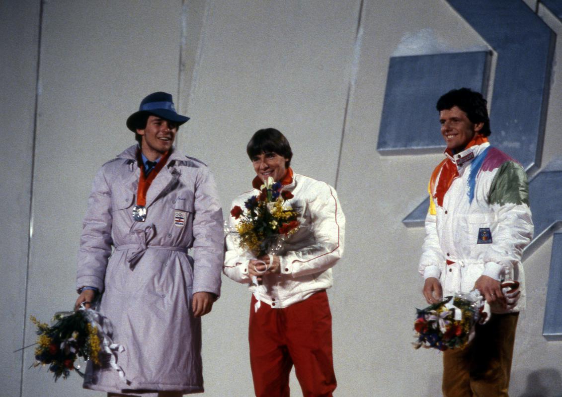 Nepozabni spomin na prvo jugoslovnasko (in s tem slovensko) medaljo na zimskih olimpijskih igrah. Foto: AP