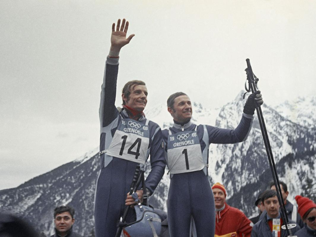 Jean-Claude Killy je v Grenoblu dobil vse tri tekme v alpskem smučanju. Foto: AP