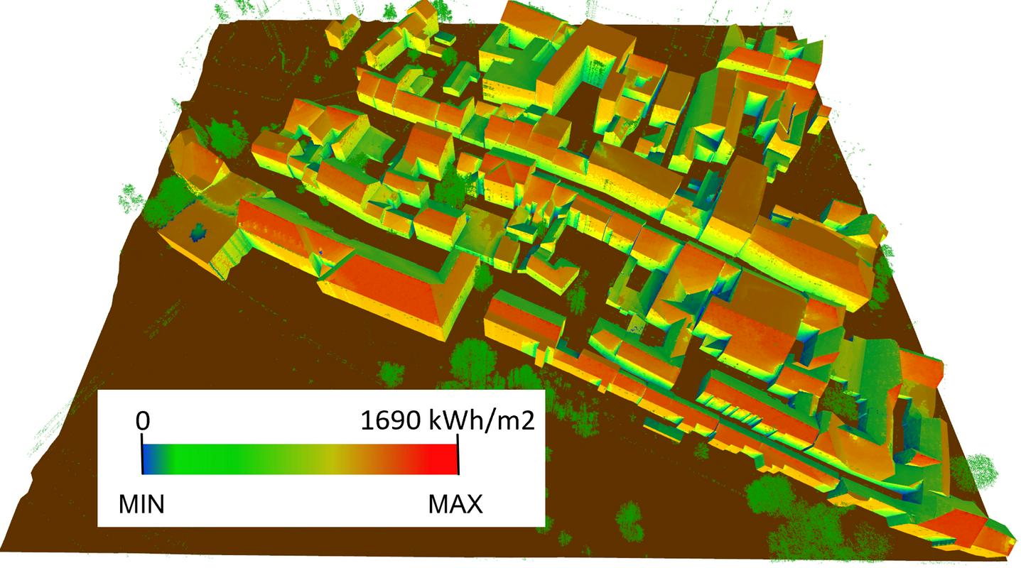 Izračun sončnega potenciala strešnih površin 