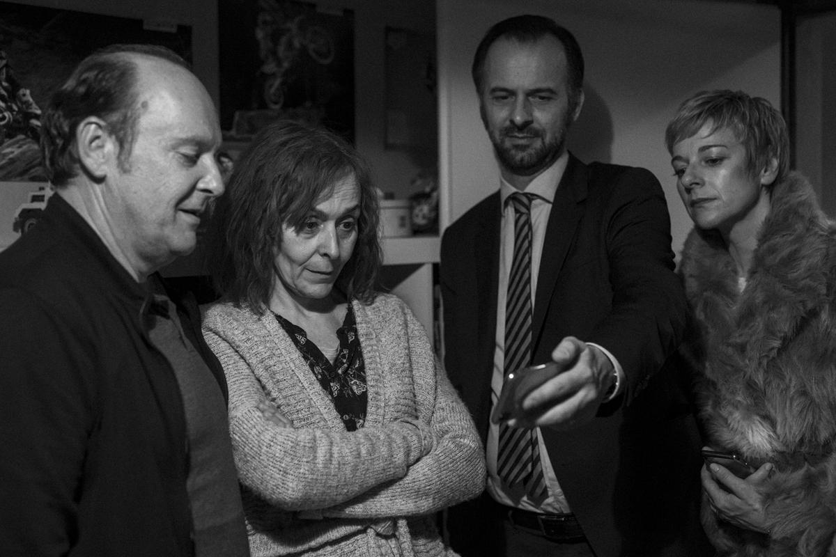 Glavne vloge v Zastoju igrajo Mirjam Korbar, Uroš Fürst, Peter Musevski in Barbara Cerar. Foto: Željko Stevanić