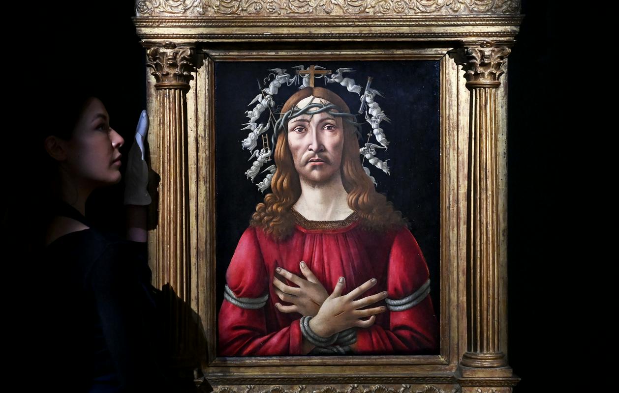 Vrednost slike, ki je ena zadnjih Botticellijevih mojstrovin, ki je še v zasebni lasti, je ocenjena na približno 34,5 milijona evrov. Foto: EPA