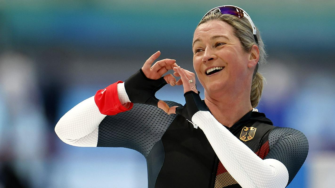 Claudia Pechstein je v Pekingu nastopila na svojih osmih olimpijskih igrah! Foto: EPA