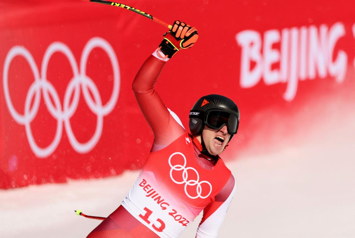 Matthias Mayer je dopolnil olimpijsko zbirko medalj. Na lestvici avstrijskih olimpijskih šampionov se je prebil že na tretje mesto. Boljša sta le legendarni nordijski kombinatorec Felix Gottwald (3/1/3) in smučarski skakalec Thomas Morgenstern (3/1/0). Foto: Reuters