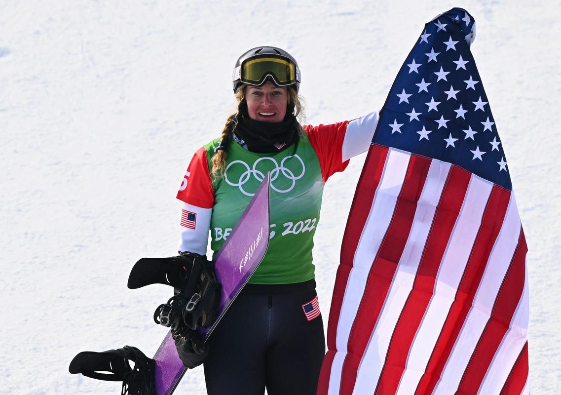 Lindsey Jacobellis je postala najstarejša olimpijska prvakinja v vseh disciplinah deskanja na snegu. Foto: Reuters