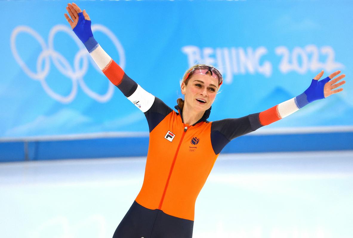 Irene Schouten bo nastopila še v dveh disciplinah: v skupinskem štartu brani bron iz Pjongčanga, seveda pa bo tudi del ekipe Nizozemske v zasledovanju. Foto: Reuters
