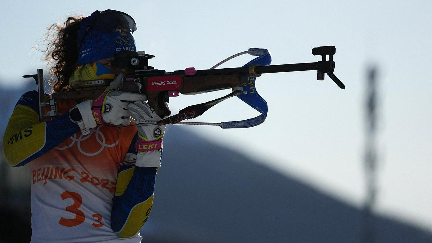 Hanna Öberg med svojim strelskim nastopom. Foto: Reuters