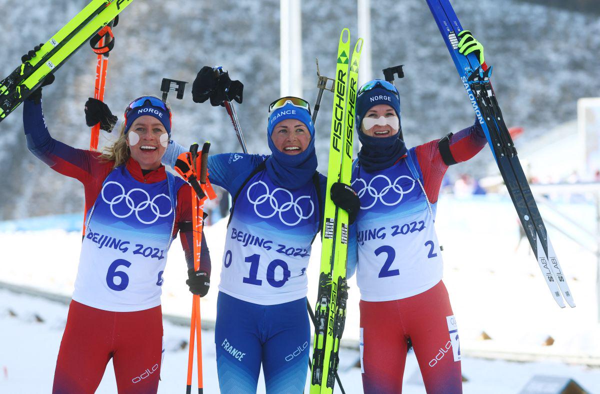 Zmagovalni oder tekme s skupinskim startom, ki je šele petič v programu olimpijskih iger. Foto: Reuters