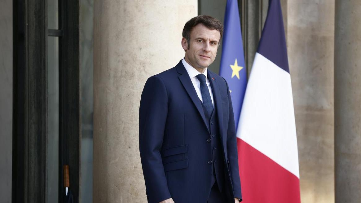 Francija bo povečala vojaško pomoč Ukrajini. Na fotografiji predsednik Emmanuel Macron. Foto: EPA