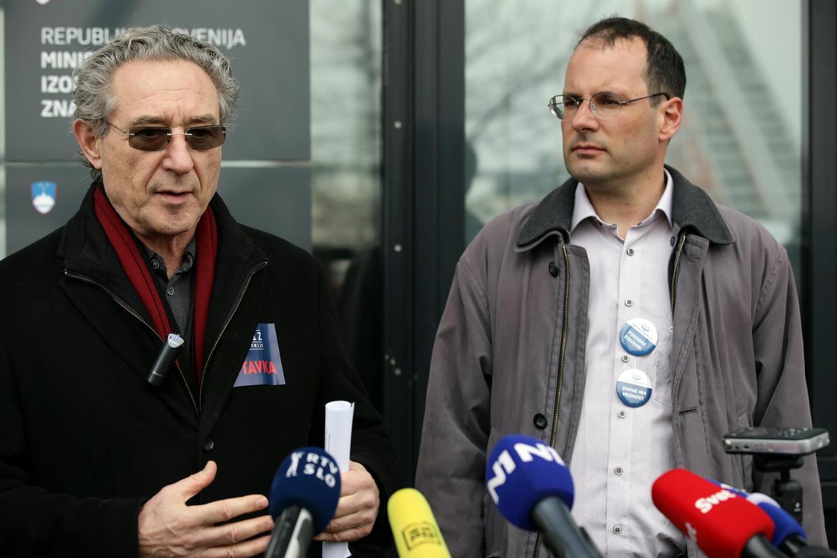 Glavni tajnik Sviza Branimir Štrukelj in predsednik VSS-ja Gorazd Kovačič. Foto: BoBo