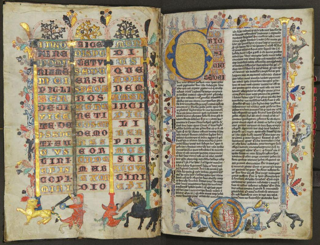 NUK sodeluje v projektu Arma med drugim s sijajno poslikanim kodeksom De Civitate Dei (O Božji državi) Avrelija Avguština, ki je tudi eden od pomembnejših del rokopisne zbirke. Foto: NUK, Rokopisna zbirka