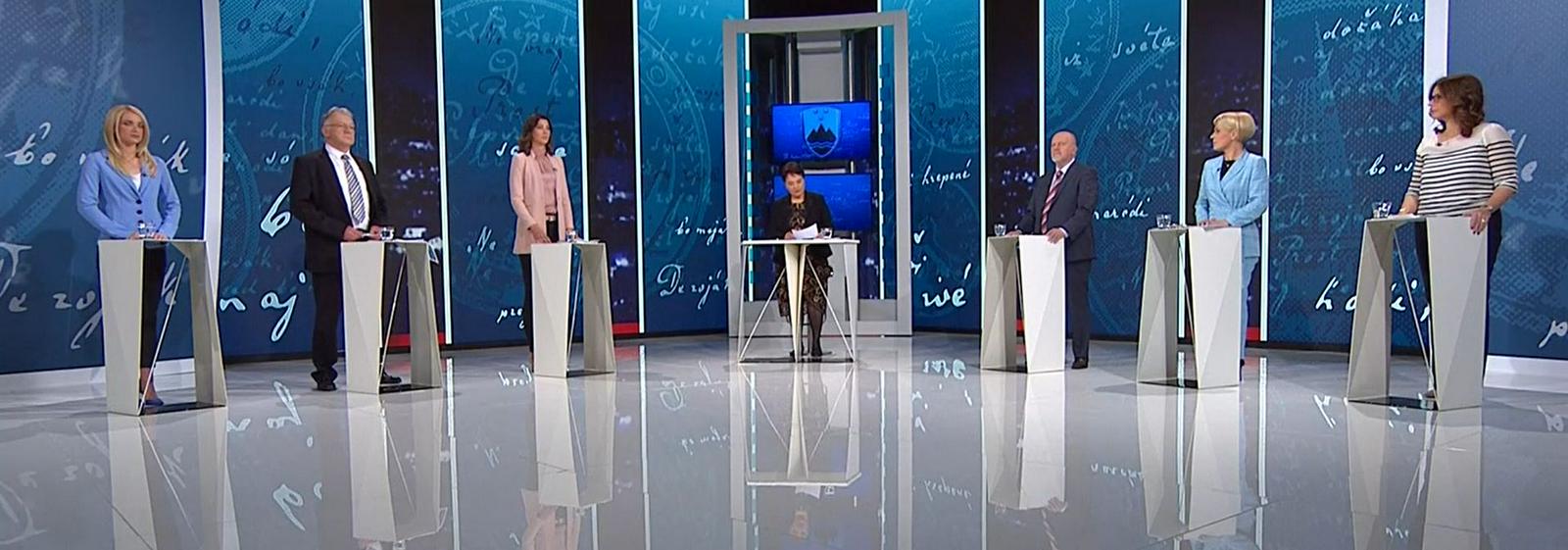 Soočenje predstavnikov strank. Foto: TV Slovenija/zajem zaslona
