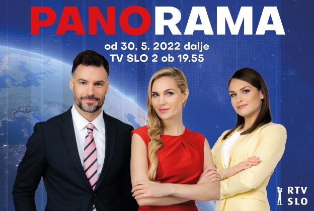Prva oddaja Panorama bo na sporedu v ponedeljek, 30. 5. 2022, ob 19.55 na TV SLO 2. Foto voditeljev: Matic Kremžar