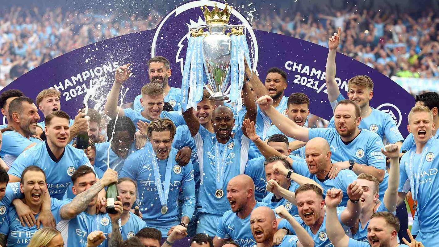 Manchester City, angleški prvak 2021/22. Foto: Reuters