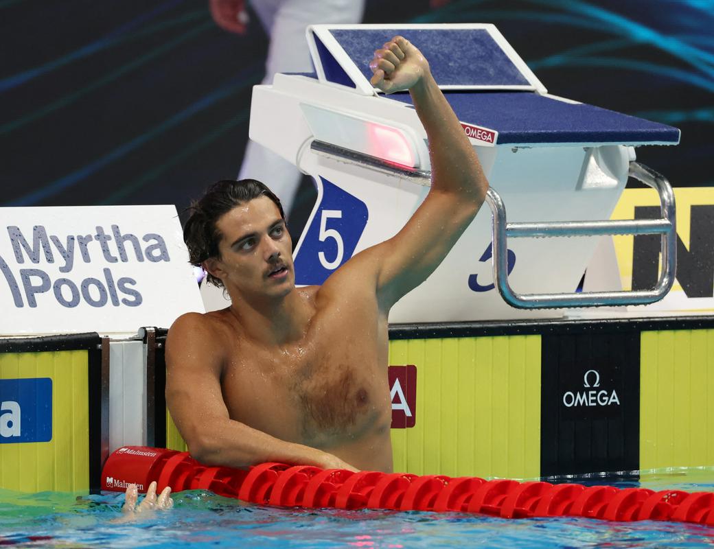 Thomas Ceccon won his first gold in the 50-meter pools.  Photo: Reuters