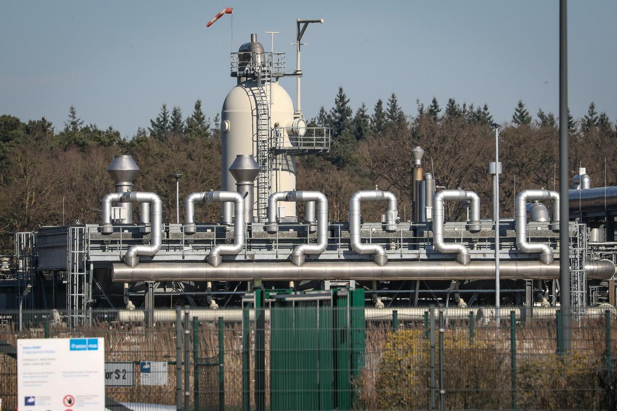 Nemško plinsko skladišče Astora pri kraju Rehden. Foto: EPA