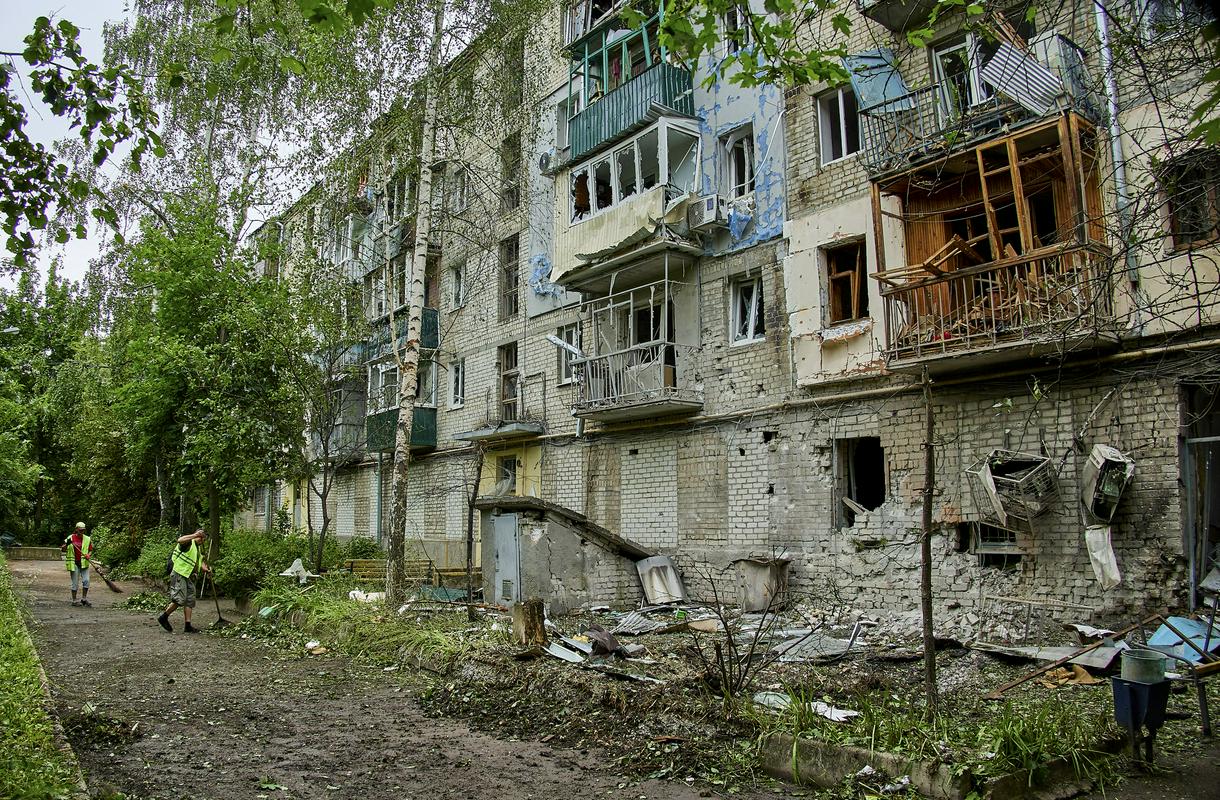 Ruska vojska nadaljuje tudi napade na Harkov. Foto: EPA