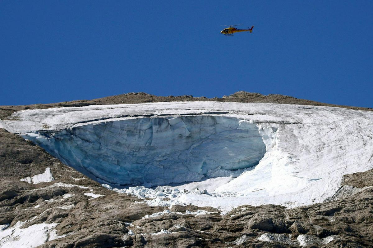 Um recorde de dez graus Celsius foi estabelecido na geleira no fim de semana.  Foto: Reuters