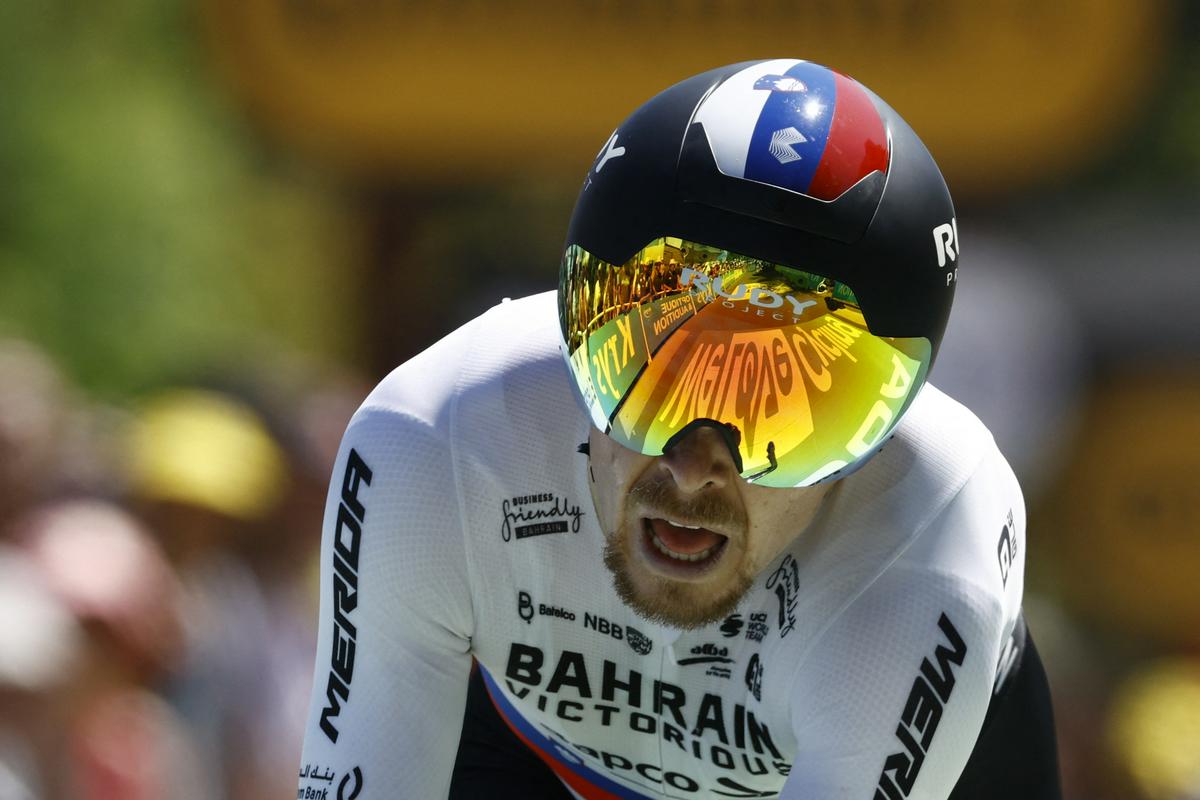 Državni prvak v vožnji na čas Jan Tratnik bo v sezonah 2023 in 2024 kolesaril za ekipo Jumbo Visma, ki velja za trenutno najboljšo ekipo v vožnji na čas. Foto: Reuters