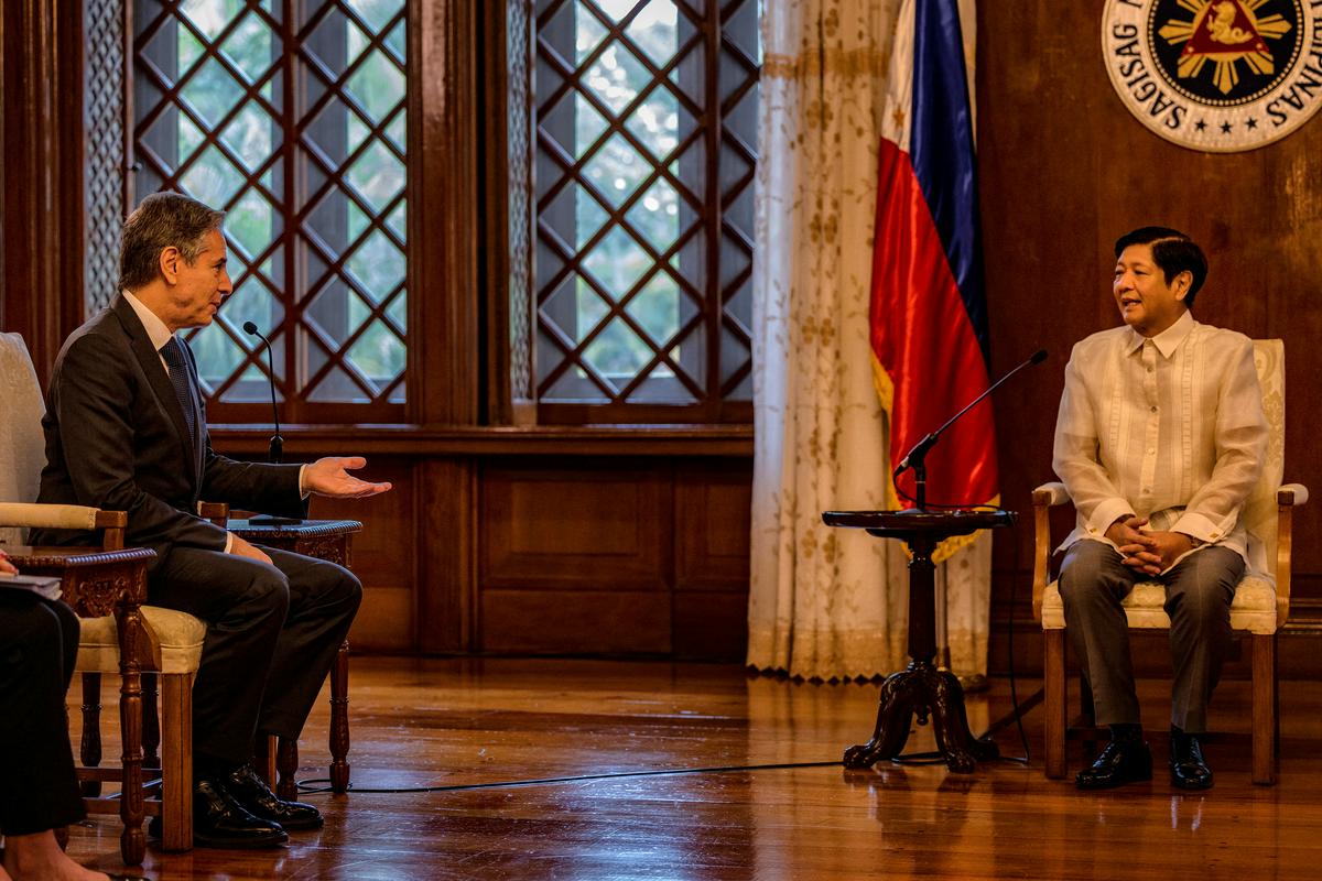 Blinken se je srečal z novim filipinskim predsednikom. Foto: Reuters