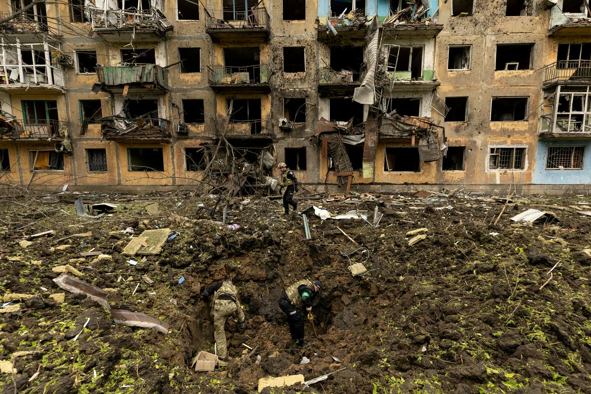 Uničenje v regiji Doneck. Foto: EPA