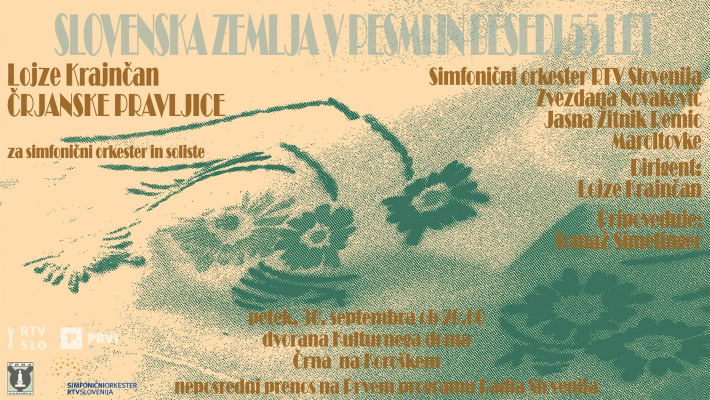 55 let radijske oddaje Slovenska zemlja v pesmi in besedi. Oblikovanje in foto: Špela Šivic.