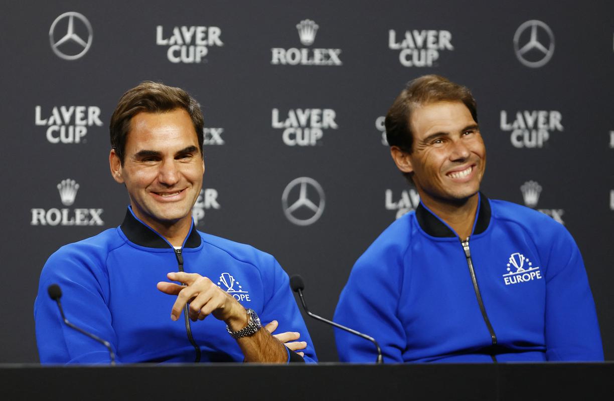 Roger Federer bo kariero končal v paru s svojim največjim tekmecem v karieri. Foto: Reuters