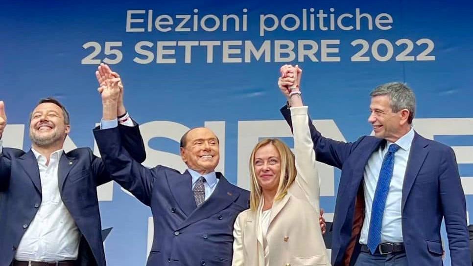 Matteo Salvini, Silvio Berlusconi, Giorgia Meloni e Maurizio Lupi