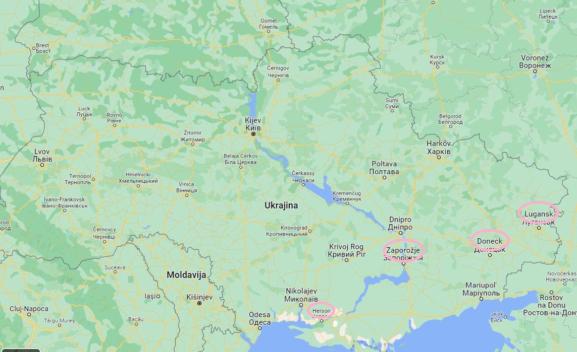 Napovedi o izvedbi referenduma so proruske oblasti na vzhodu Ukrajine sicer napovedovale že več mesecev. Foto: Google Maps