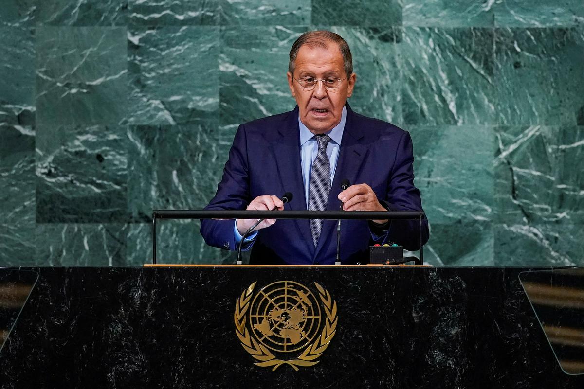 Lavrov na Generalni skupščini Združenih narodov. Foto: Reuters