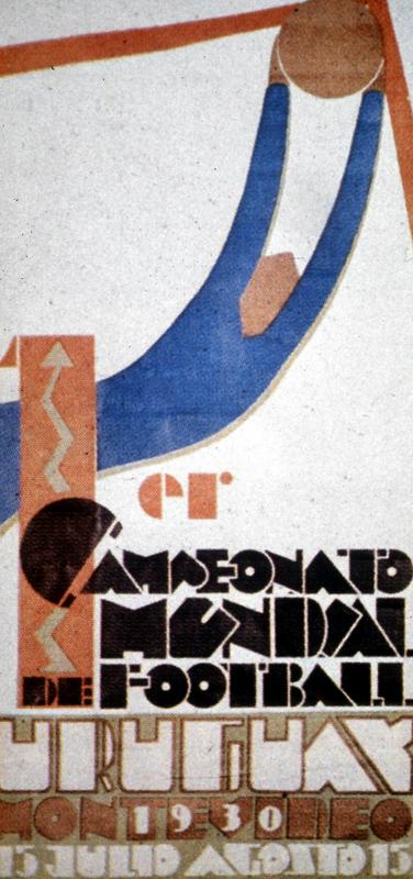 The official poster of the first World Cup in football, which was hosted by Uruguay from July 13 to 30, 1930.  Due to the outbreak of the global economic crisis, the South American candidacy was the only one that was not withdrawn, and the consequences of the crisis were also seen in the participation.  13 countries took part in the WC, all those who wanted to and, above all, could afford it, among them was also the national team of the Kingdom of Yugoslavia, for which, due to the dispute between Zagreb and Belgrade, in the end only footballers from Belgrade clubs played, and eventually won the third or  fourth place (depending on the source, but according to Fifa the Yugoslavs were fourth).  Photo: AP