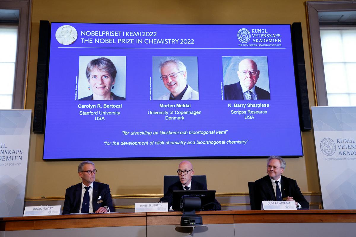 Nobelovi nagrajenci za kemijo. Foto: Reuters